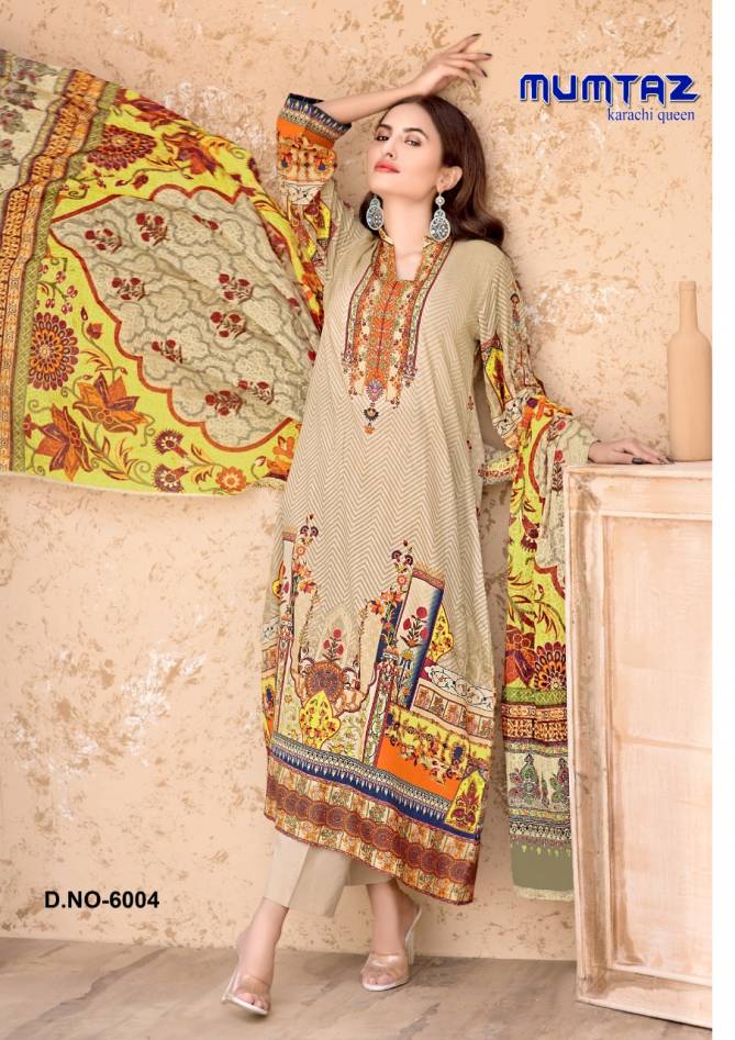 Madhav Fashion Mumtaz 6 Regular Wear Karachi Cotton Printed Dress Material